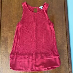 J. Crew Red Long-Length Tank